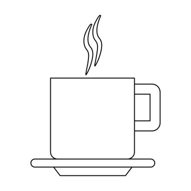 sıcak kahve Kupası çanak vektör çizim grafik tasarımı