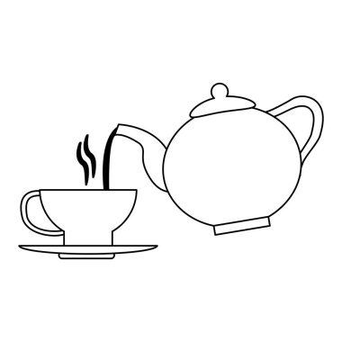 Kahve içecek konsepti siyah beyaz