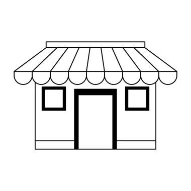 sembol siyah beyaz bina mağaza