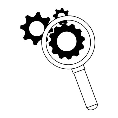 Gears'ın sembol siyah beyaz olan Büyüteç