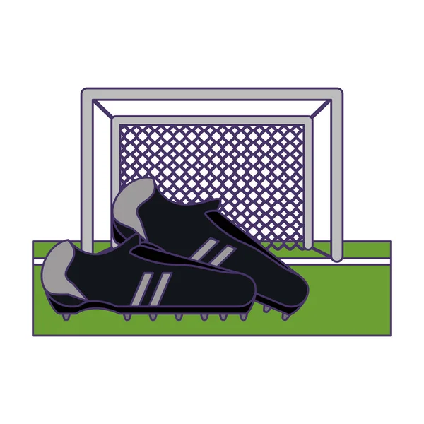 Soccer game sport blue lines — Stock Vector