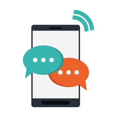 Ekranda sohbet baloncuklar ile Smartphone