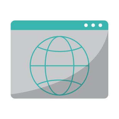 Web sitesi global küre simgesiyle