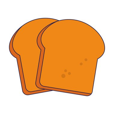 Ekmek dilimleri gıda izole