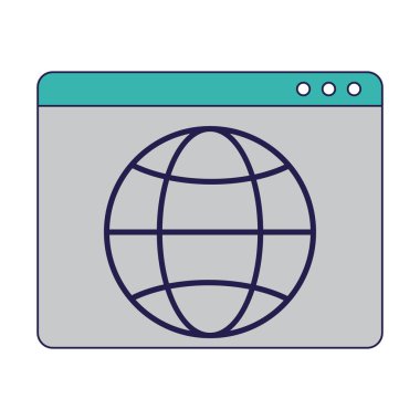 Web sitesi global küre simgesiyle