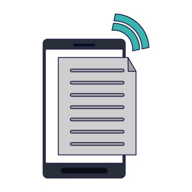 Belge dijital sembolü ile Smartphone