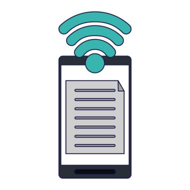 Smartphone müzik belge wifi simgesiyle