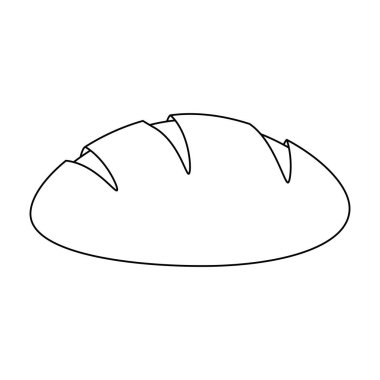 Siyah-beyaz izole ekmek buğday yemek