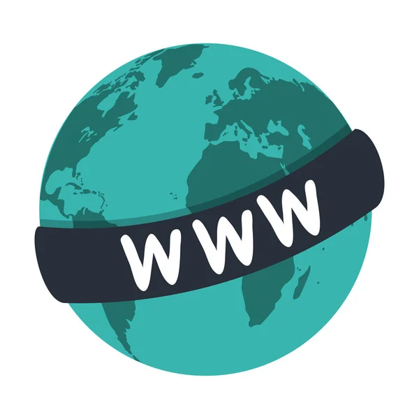 Weltwebseite Symbol isoliert — Stockvektor