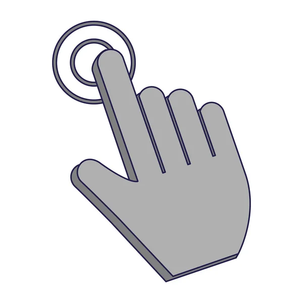 Cliquez sur le symbole curseur tactile — Image vectorielle
