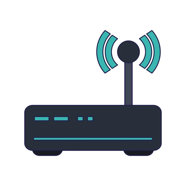 Изолированный символ маршрутизатора WiFi — стоковый вектор