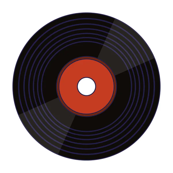 Vinylové hudební retro symbol — Stockový vektor