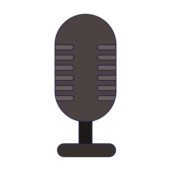 Vintage microphone symbol — Stock Vector