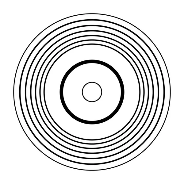 Símbolo vintage de vinilo en blanco y negro — Vector de stock