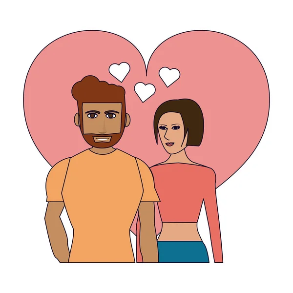 Pareja enamorada — Vector de stock