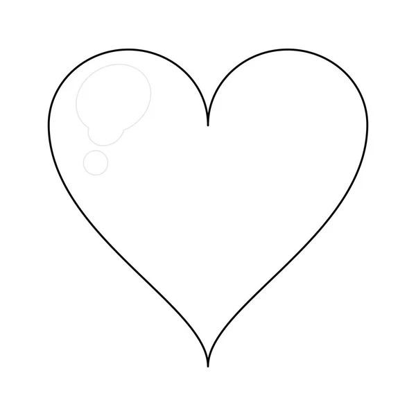 Caricature romantique coeur — Image vectorielle