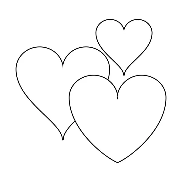 Srdce milují karikatury — Stockový vektor