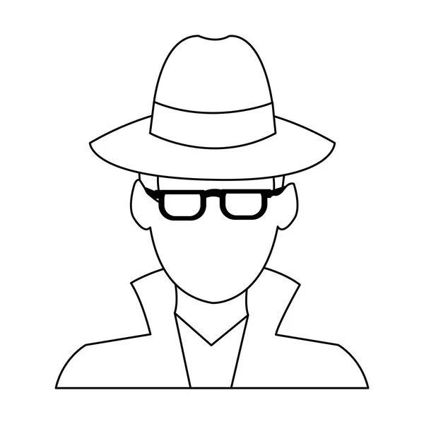 Hacker ladrón avatar — Vector de stock