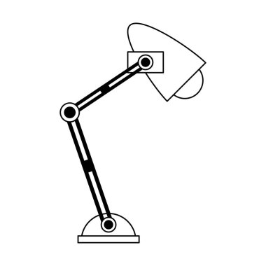 siyah beyaz masa ışık lambası