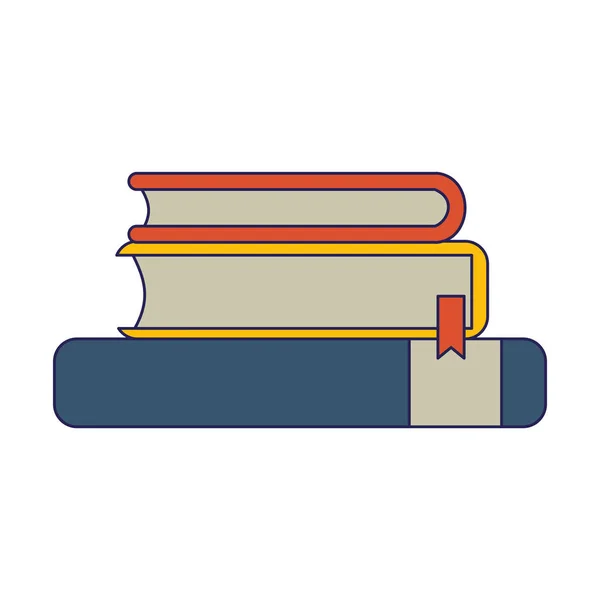 Books piled up — Stock Vector