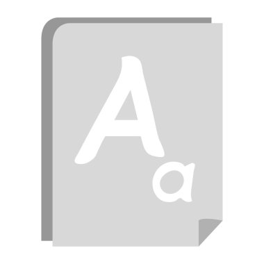 Belge bükülmüş köşe ve yazı tipleri