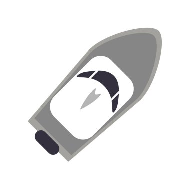 Hız tekne sembolü TOPVIEW vektör çizim grafik tasarım