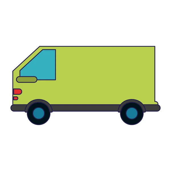 Παράδοση φορτίου φορτηγού οχήματος μπλε γραμμές — Διανυσματικό Αρχείο