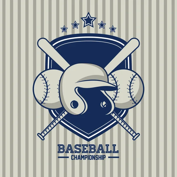 Baseball championship card — Stock Vector