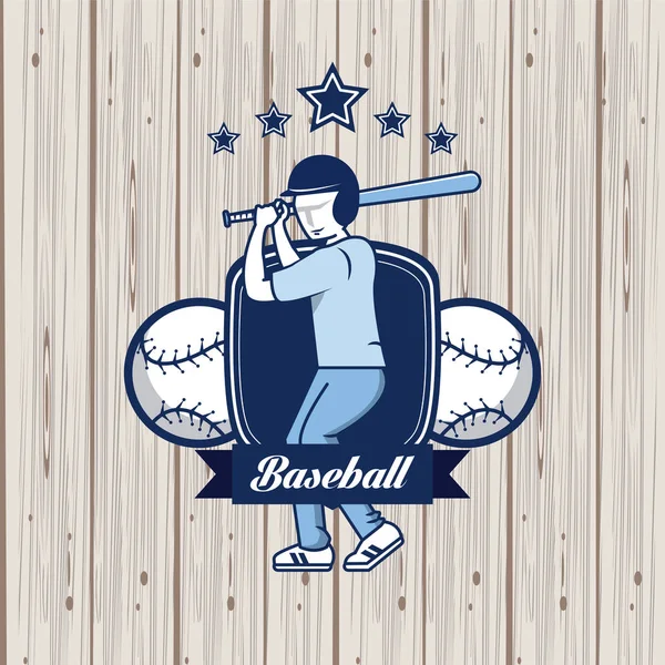 Tarjeta de campeonato de béisbol — Vector de stock