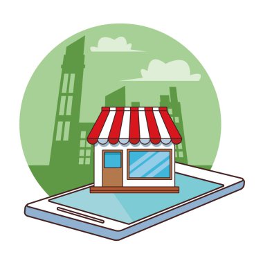 teknoloji smartphone çizgi film