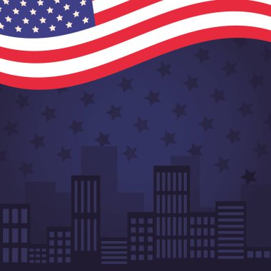 Amerikan bayrağı çizgi film