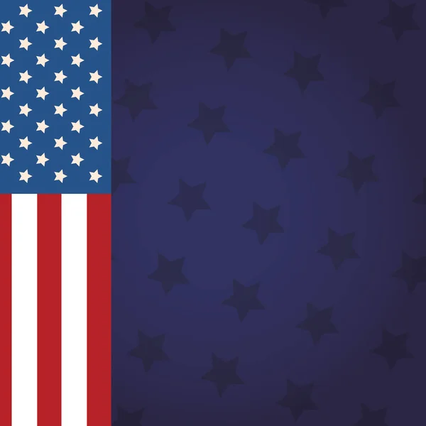 Bandiera americana cartone animato — Vettoriale Stock