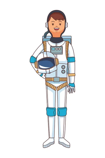 Spazio astronauta corpo cartone animato — Vettoriale Stock