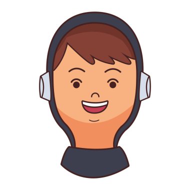 uzay astronot yüz çizgi film