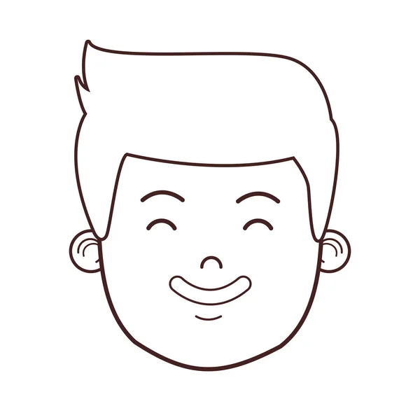 Homme visage dessin animé — Image vectorielle