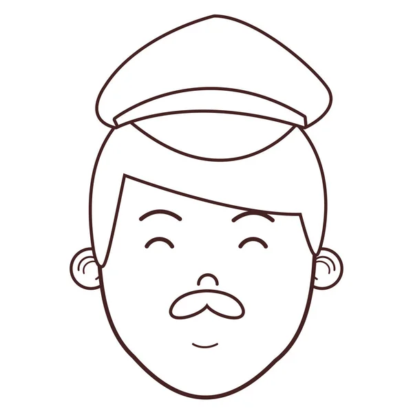 Correspondance facteur visage dessin animé — Image vectorielle