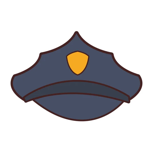 Policejní čepice kreslený — Stockový vektor
