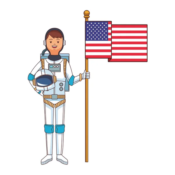 Space astronaut cartoon — Stock Vector