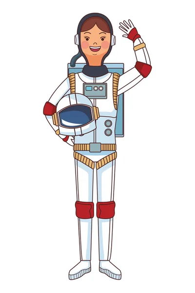 Astronauta spaziale cartone animato — Vettoriale Stock