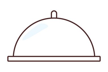 Yemek tepsisi simgesini vektör çizim grafik tasarım
