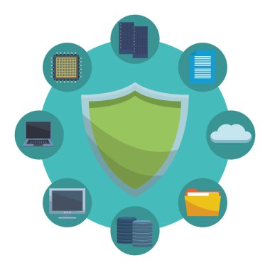 Bilişim Güvenlik sembolü ve öğeleri