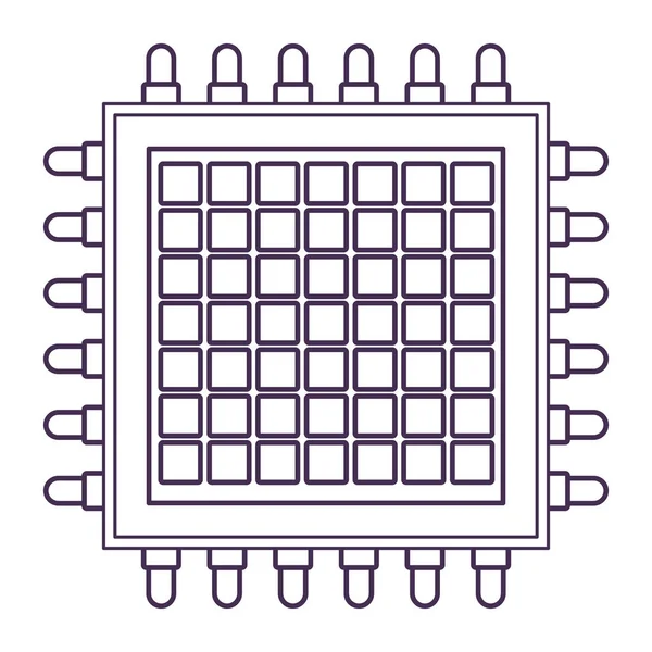 Icône isolée micropuce — Image vectorielle