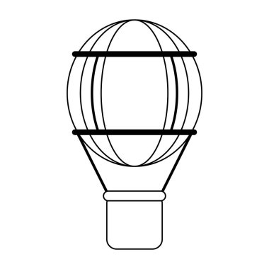 sıcak hava balon siyah ve beyaz