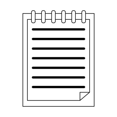 Pano kağıt sembol siyah ve beyaz