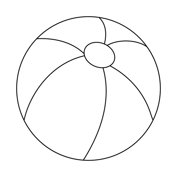 Пляжный мяч в полоску черный и белый — стоковый вектор