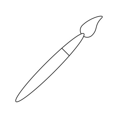 tuval ve boya fırçası siyah ve beyaz