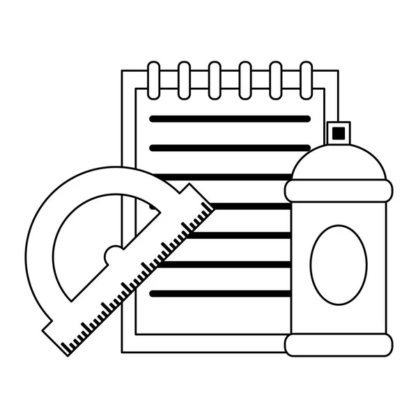 黑白绘画概念 — 图库矢量图片