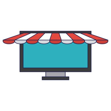 Online mağaza bilgisayar simgesi