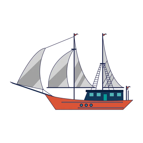 Havet fartyget båt — Stock vektor