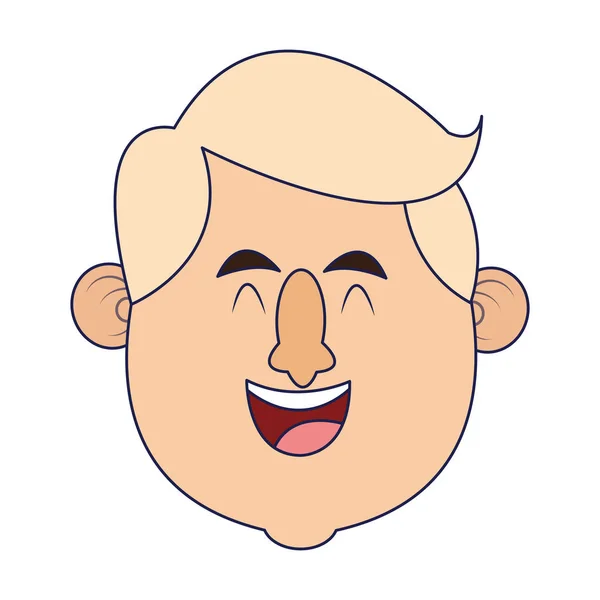 Homem adulto rosto sorridente — Vetor de Stock